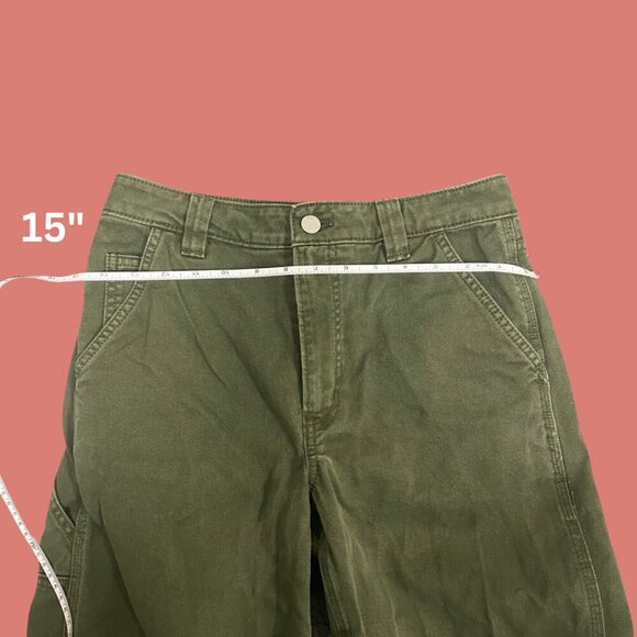 TNA Olive Green Wide-Leg Carpenter Pants – Size 2 (100% Cotton) - Picture 6 of 10
